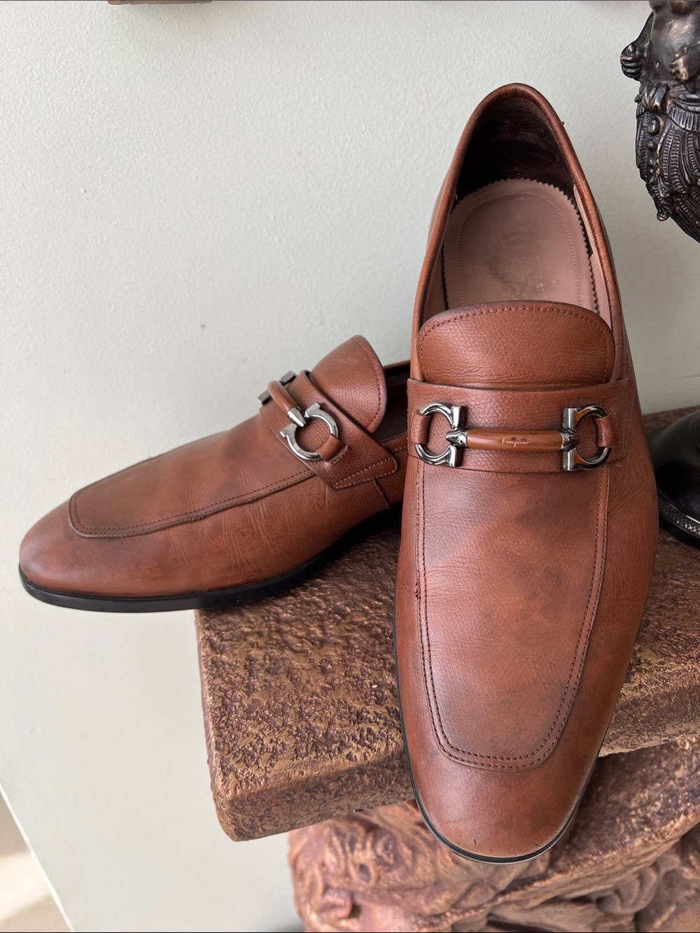 Salvatore Ferragamo Tan light brown Leather Bit Loafers - Picture 2 of 12